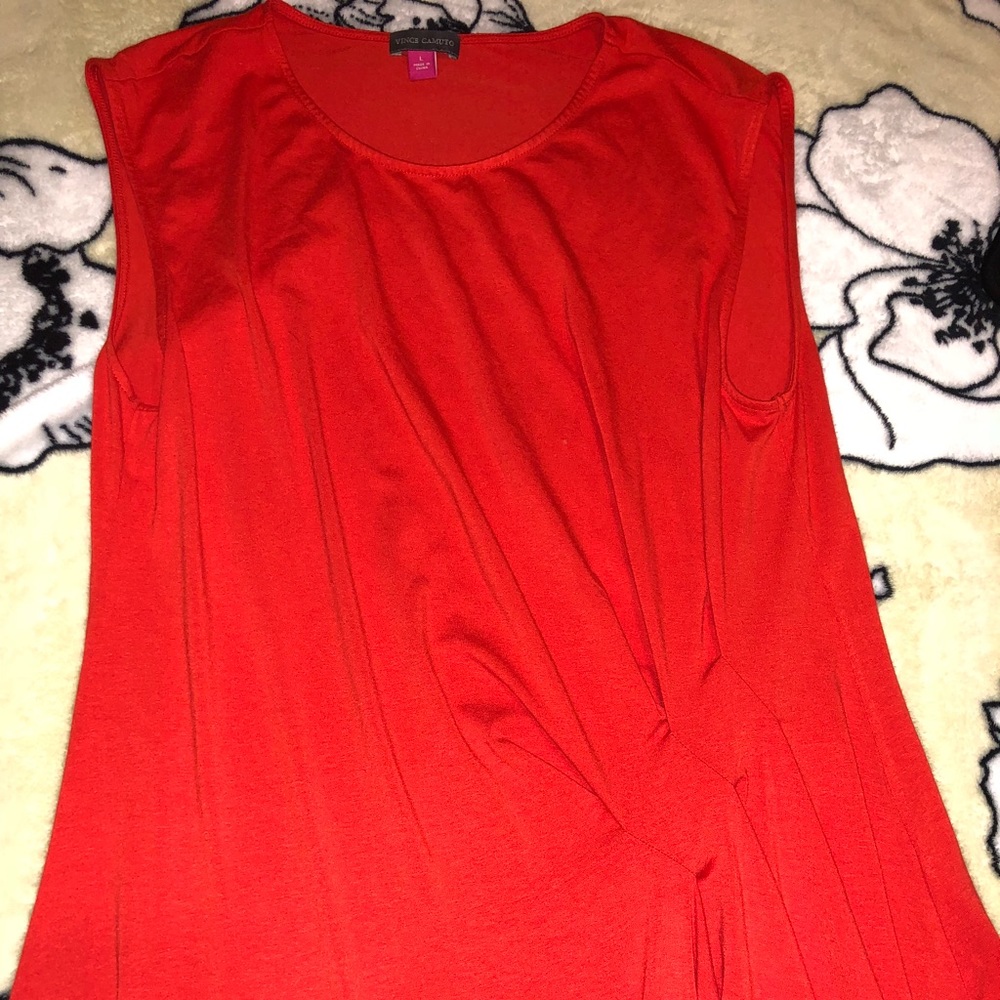 Vince Camuto blood orange w drape detail